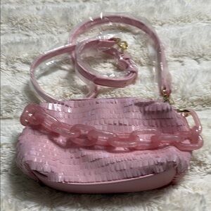 NWOT Antonio, Melani  textured sequence, Elegant Pink Women's Bag